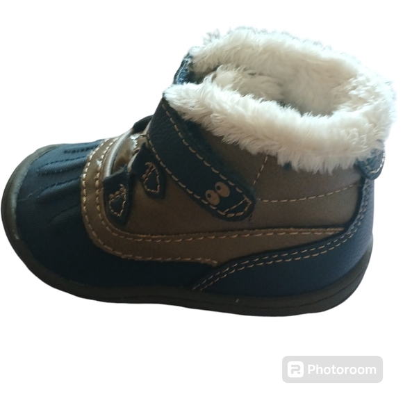 Stride Rite Surprize Abraham Toddler Boys Fur Lined Duck Boots Size 3 - Picture 2 of 9